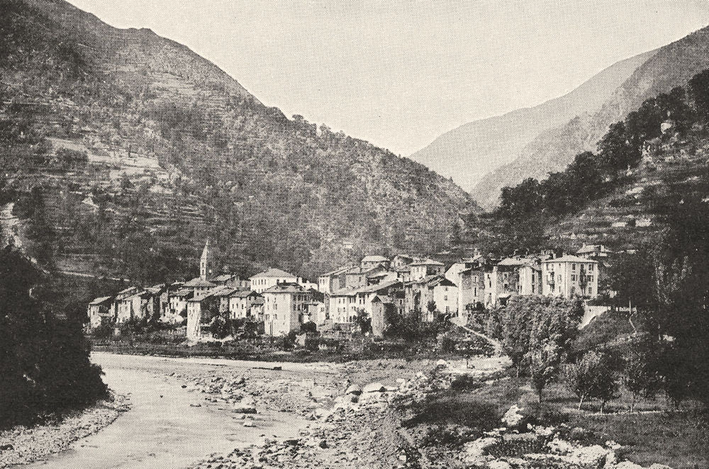 ALPES- MARITIMES. Saint- Sauveur (Vallée de la Tinée)  1900 old antique print